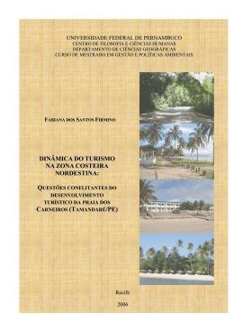 din&acirc;mica do turismo na zona costeira nordestina: /pe