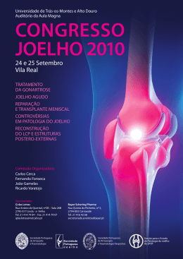 24 e 25 Setembro Vila Real - Sociedade Portuguesa de Ortopedia e