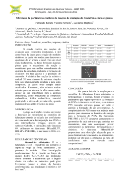 Obtenção de parâmetros cinéticos de reações de - SBQT-2015