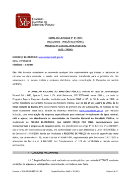 Edital de Licitação - Conselho Nacional do Ministério Público