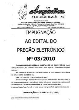 Impugna&ccedil;&atilde;o - Procuradoria da Rep&uacute;blica no RS