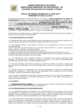 ES Comiss&atilde;o Permanente de Licita&ccedil;&atilde;o e Preg&atilde;o