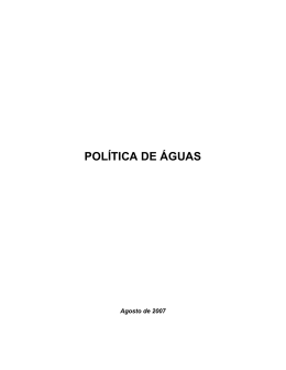 POLÍTICA DE ÁGUAS