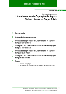 Licenciamento de Capta&ccedil;&atilde;o de &Aacute;guas Subterr&acirc;neas