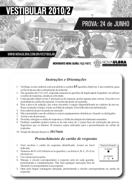 Vestibular de 24/06/2010 - Prova completa
