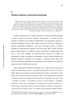 4. Pol&iacute;ticas p&uacute;blicas e atores governamentais - Maxwell - PUC-Rio