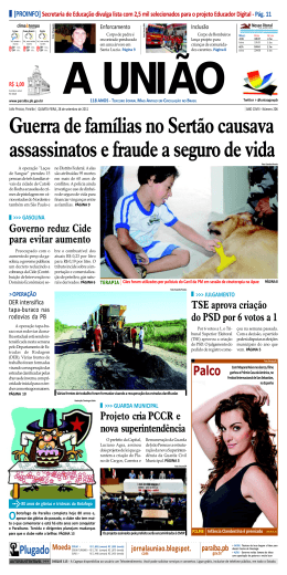 a uni&atilde;o - Governo da Para&iacute;ba
