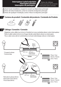 Interrupteur &agrave; pied unipolaire Interruptor pasador