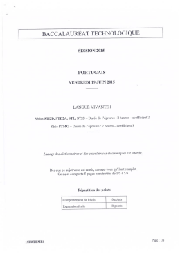 BACCALAURÉAT TECHNOLOGIQUE - Académie de la Martinique