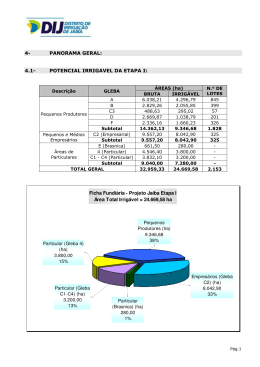 4- PANORAMA GERAL: 4.1- POTENCIAL