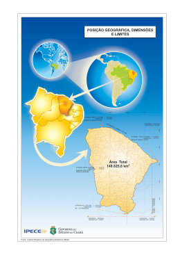 POSI&Ccedil;&Atilde;O GEOGR&Aacute;FICA, DIMENS&Otilde;ES E LIMITES &Aacute;rea Total