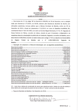 Aviso - Câmara Municipal da Batalha
