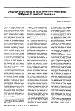 Utilização de planárias de água doce como