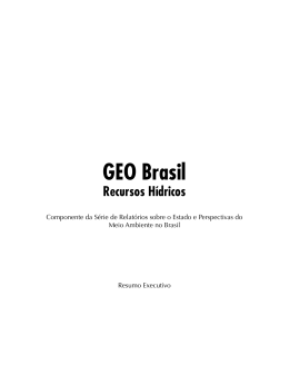 GEO Brasil : recursos hídricos