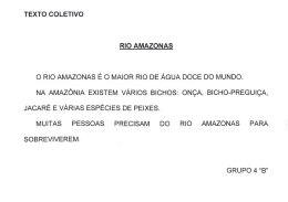 O RIO AMAZONAS &Eacute; O MAIOR RIO DE &Aacute;GUA DOCE DO MUNDO