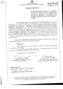 Termo Aditivo - Tribunal de Justiça de Sergipe