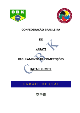 CONFEDERAÇÃO BRASILEIRA DE KARATE REGULAMENTO DE