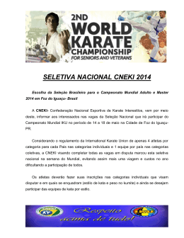 seletiva nacional cneki 2014