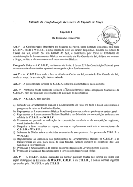 Estatuto da Confedera&ccedil;&atilde;o Brasileira de Esporte de For&ccedil;a