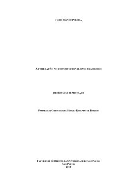 a federa&ccedil;&atilde;o no constitucionalismo brasileiro