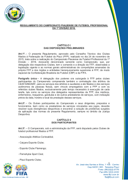 Regulamento do campeonato Piauiense 2016