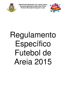 Regulamento Espec&iacute;fico Futebol de Areia
