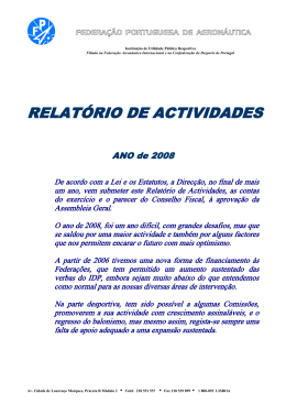 Relatório de Actividade da FPA 2008