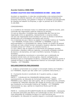 Acordo Coletivo 2008-2009 - Sindicato dos Bancários de Itabuna