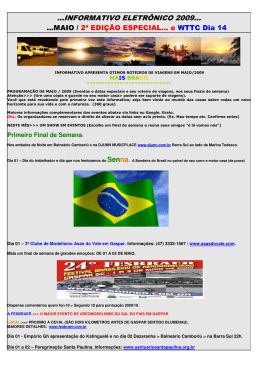 INFORMATIVO ELETR&Ocirc;NICO 2009 - Motor Home Cidade das Flores