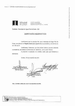 &Aacute;gua Fria de Goi&aacute;s - Tribunal de Justi&ccedil;a do Estado de Goi&aacute;s