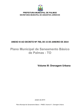 PMSB Palmas Volume 03 Drenagem Urbana Versão Final