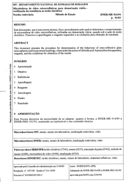 ` verificação da resistência ao ácido clorídrico