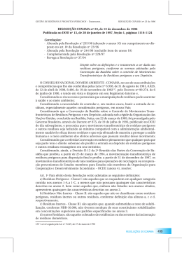 RESOLU&Ccedil;&Atilde;O CONAMA n&ordm; 23, de 12 de dezembro de 1996