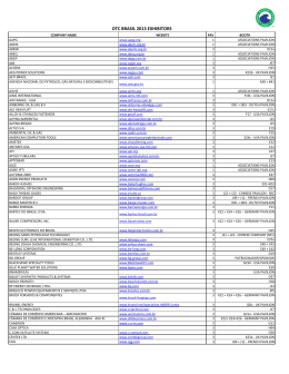 EXHIBITORS LIST - OTC Brasil 2015