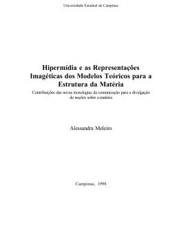 Hipermídia e as Representações Imagéticas dos Modelos Teóricos