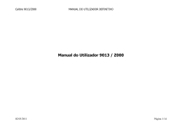Manual do Utilizador 9013 / Z000
