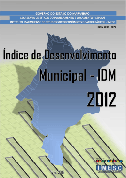 índice de desenvolvimento municipal - idm - IMESC