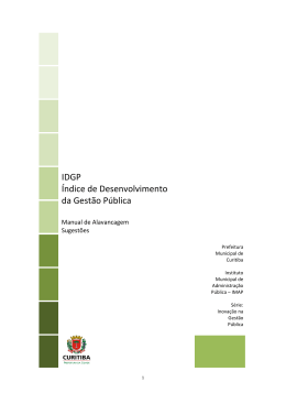 IDGP Índice de Desenvolvimento da Gestão Pública
