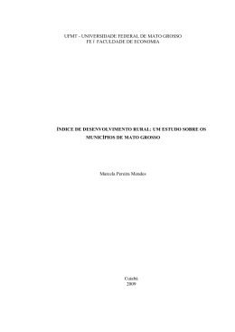 faculdade de economia &iacute;ndice de desenvolvimento rural: um