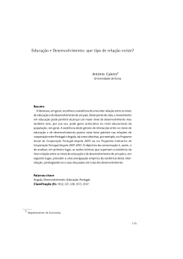 Educa&ccedil;&atilde;o e Desenvolvimento: que tipo de rela&ccedil;&atilde;o existe?