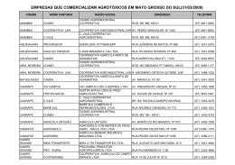 empresas que comercializam agrot&oacute;xicos em mato grosso do sul