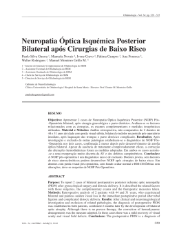 Neuropatia Óptica Isquémica Posterior Bilateral após