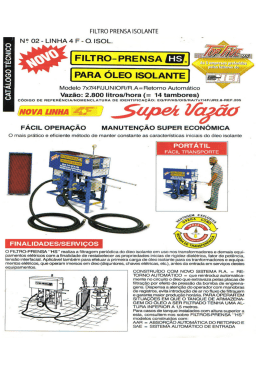 filtro prensa isolante