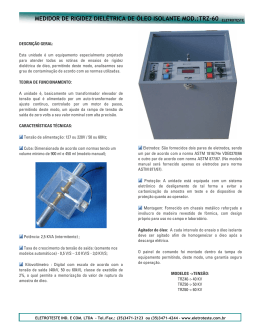 medidor de rigidez dielétrica de óleo isolante mod.:trz-60