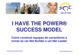 I HAVE THE POWER® SUCCESS MODEL