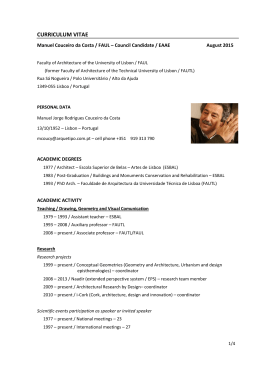 curriculum vitae - European Association for Architectural Education