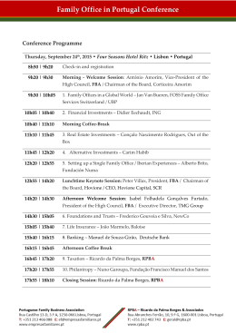 Family Office in Portugal Conference - RPBA