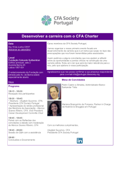 Desenvolver a carreira com o CFA Charter