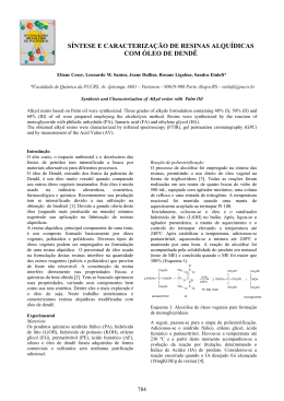 síntese e caracterização de resinas alquídicas com óleo de dendê
