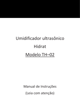 Umidificador ultrasônico Hidrat Modelo TH–02